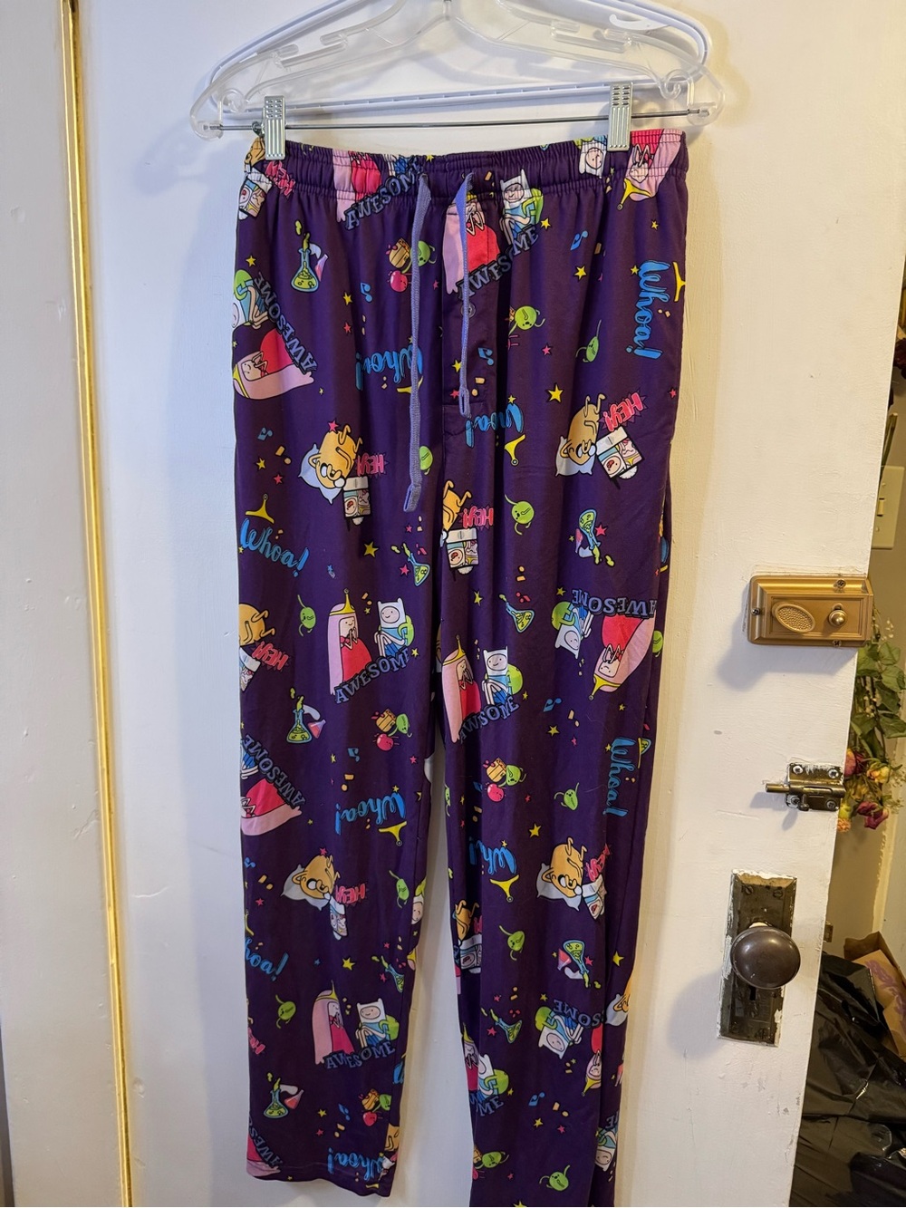Purple Kids Pajama Pants - Fun Cartoon Print